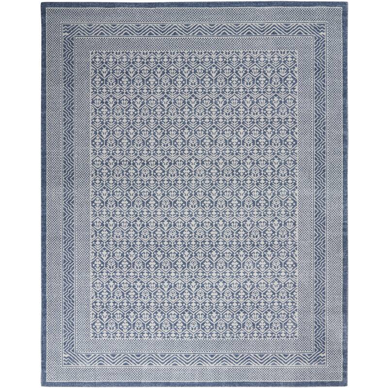 Carson Carrington Rantorp Royal Moroccan Blue/Grey Area Rug