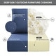 preview thumbnail 7 of 121, Gymojoy 24"x22"x6" Patio Thick Cushions & Pillows Set - Deep Seat Indoor/Outdoor Water & Fade Resistant
