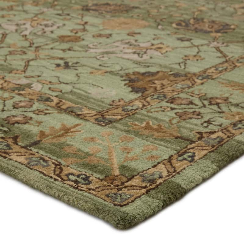 Jaipur Living Cardamom Collection Floral Medallion Wool Area Rug
