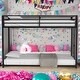preview thumbnail 1 of 18, Twin over Twin Metal Bunk Bed Black