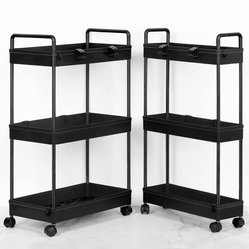 2 Pack Slim Storage Cart with Wheels