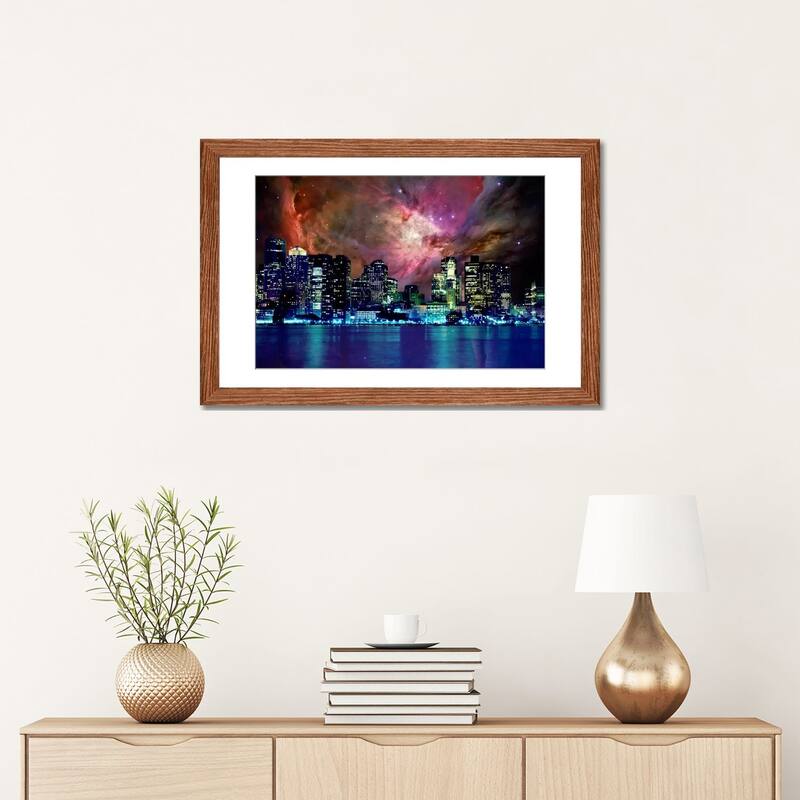 iCanvas "Boston, Massachusetts Orion Nebula Skyline" by 5by5collective