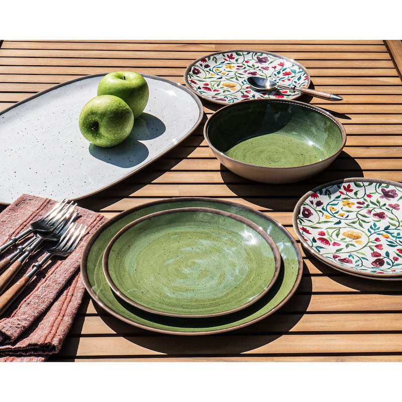 Abode Homewares Garden Vines NewWave Melamine Salad Plate - Cream - 8.4" - Set of 6