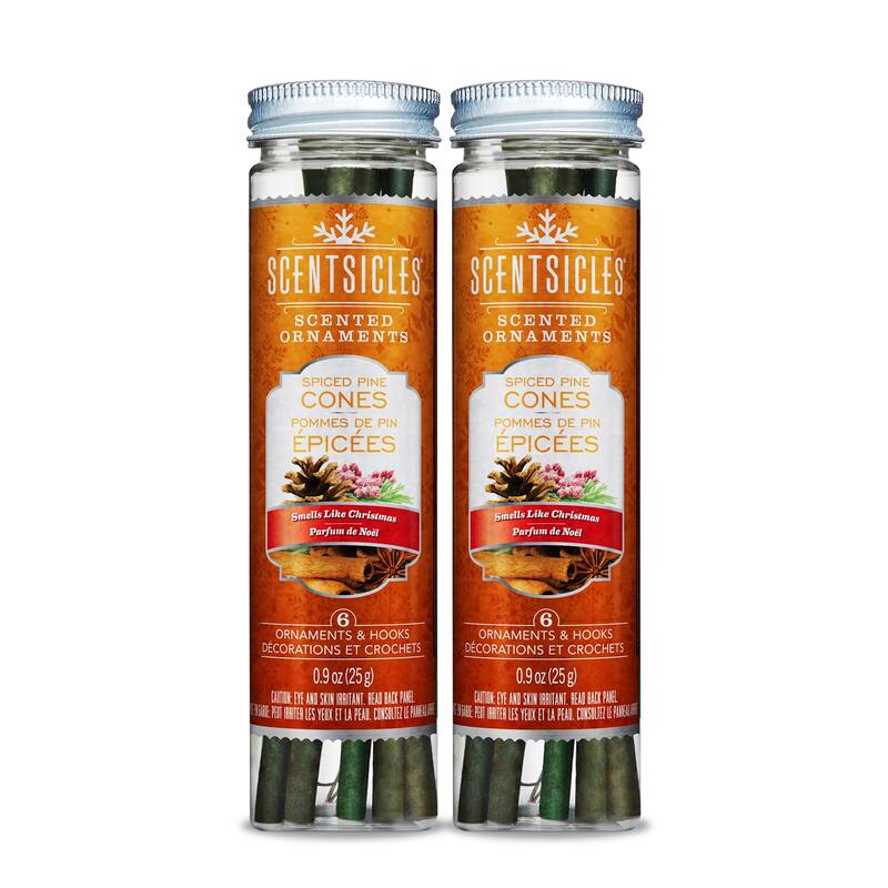 Scentsicles, Scented Ornaments, 6 ct. Bottle Fragrance-Infused Paper Sticks, 2 Pack - 5.9 in - Orange - Plastic