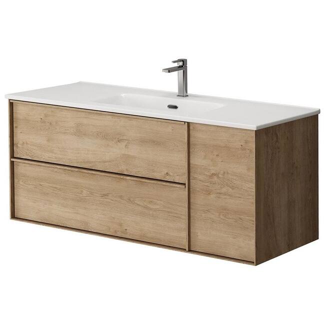 WS Bath Collections Palma C120 Palma 48" Wall Mounted Single Basin - Natural Oak - Oak Finish