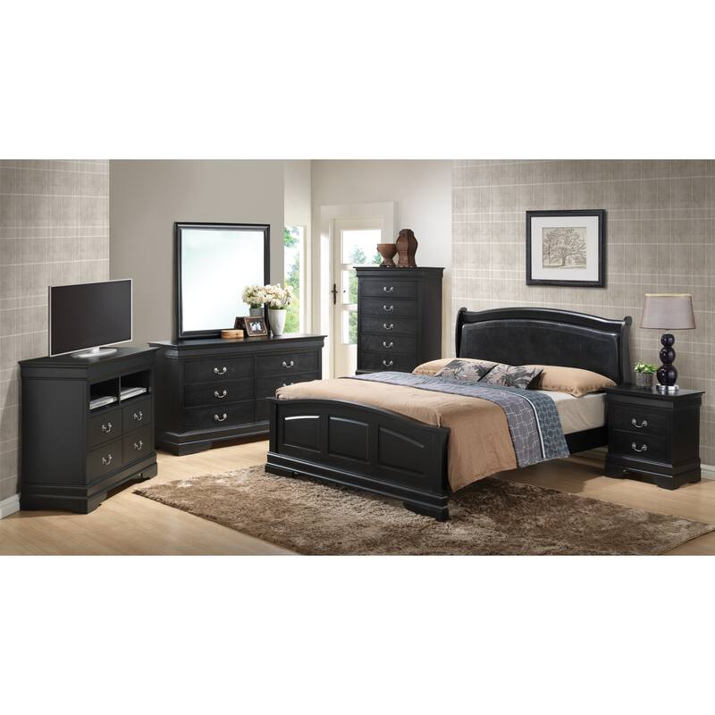 Full Size Traditional Platform Bed with Sturdy Particle Board Construction and Easy Assembly