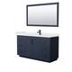 Option Dark Blue, Black Trim, White Quartz Top