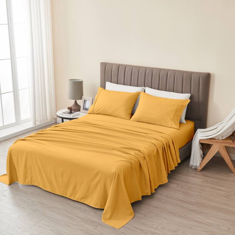 Premium Solid Microfiber Sheet Set.