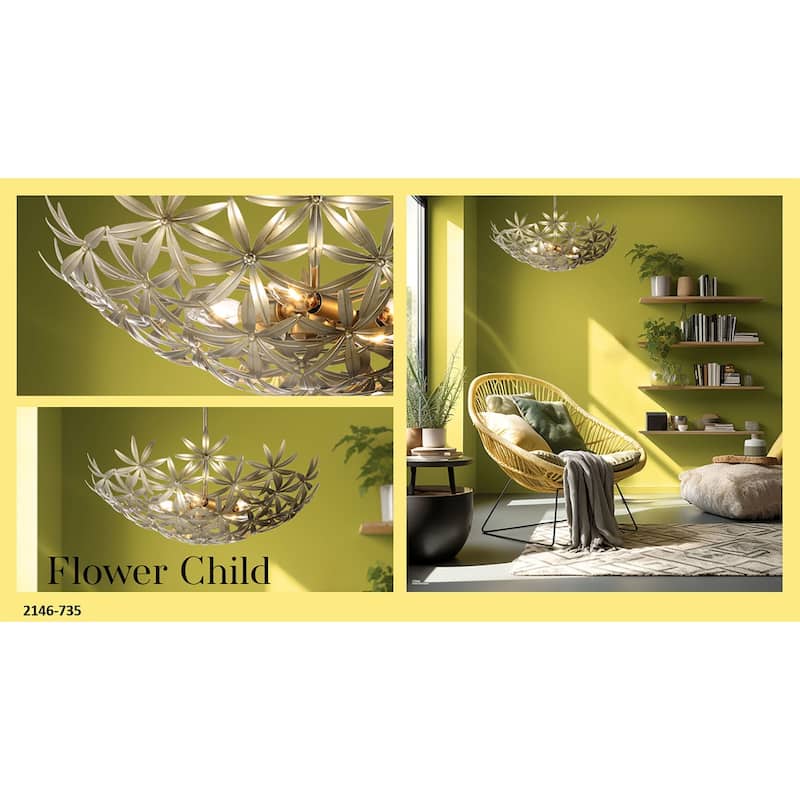 Minka Lavery 2146 Flower Child 4 Light 21" Wide Bowl Pendant