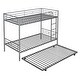 preview thumbnail 9 of 15, Twin-Over-Twin Metal Bunk Bed With Trundle,Can be Divided into two beds,No Box Spring needed,Ultimate Space Saver