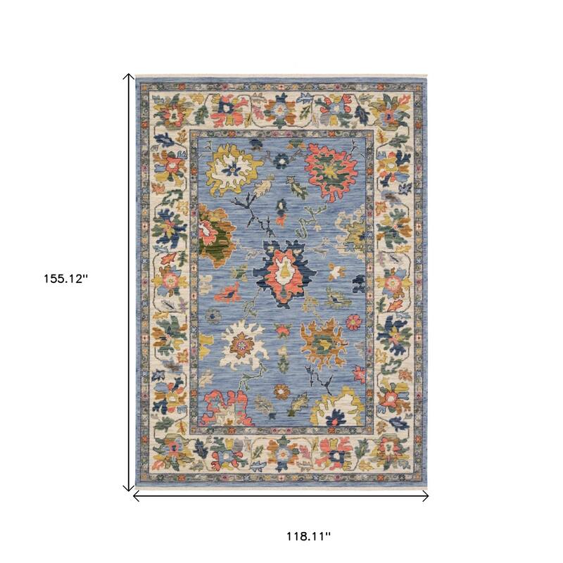 HomeRoots Oriental Traditional Rectangle Area Rug