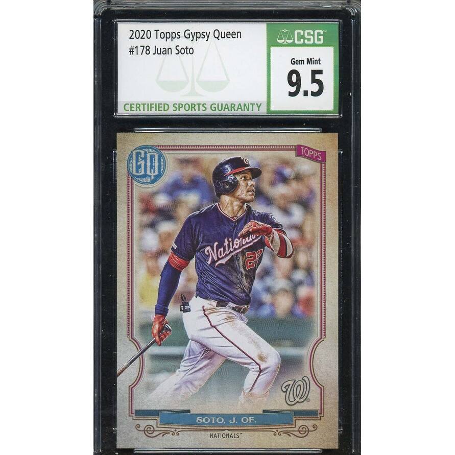 Juan Soto 2020 Topps Gypsy Queen Baseball Card #178 Graded CSG 9.5 - 8'6" x 11'6"