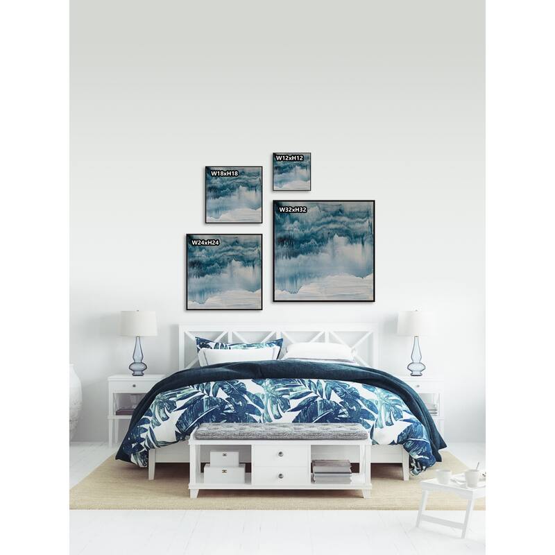 Blue Iceberg Floater Framed Print on Canvas