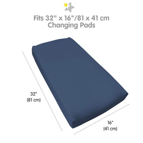 dimension image slide 4 of 5, BreathableBaby Waterproof Cover, For 32" x 16"/81 x 41 cm Changing Pad (2-Pack) - N/A