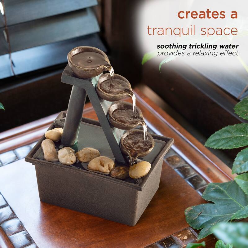 4-tiered Step Tabletop Fountain