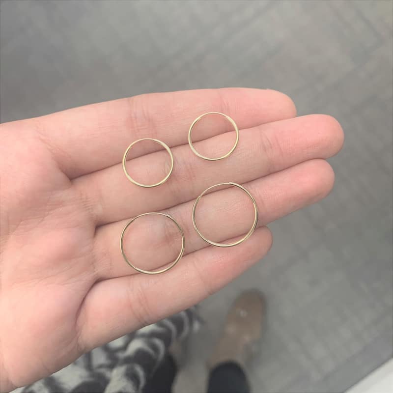 Joelle Collection 14K Yellow Gold Endless Hoops Earrings