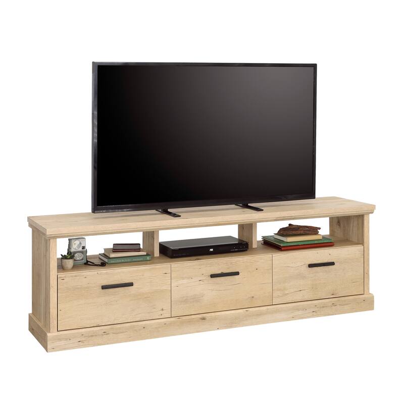 Wood Credenza for TVs up to 70" with Storage Cubbies, Brown - 70.39" W x 15.91" D x 22.87" H