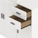 preview thumbnail 28 of 30, Twin Size Wood Platform Bed with Built-in Bookshelf, Movable Wardrobe, and Pull-Out Trundle