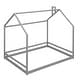 preview thumbnail 24 of 38, Semi-Enclosed House Bed for Kids, Full Size Floor Bed with Roof, Playhouse Design, Solid Pine Wood Frame, No Slats