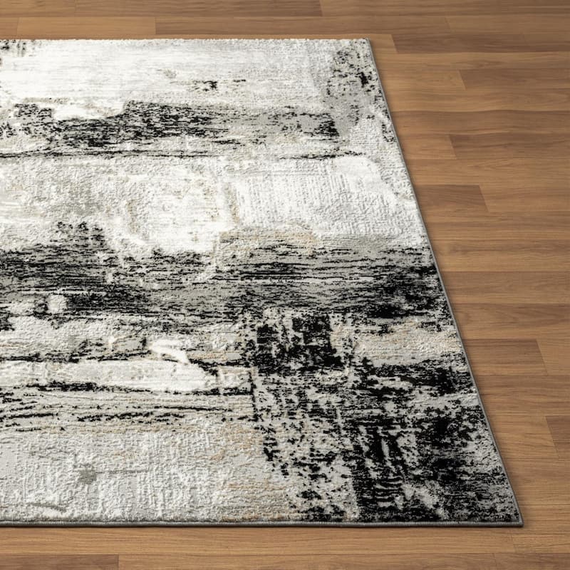 Luxe Weavers Soft Distressed Abstract Area Rug