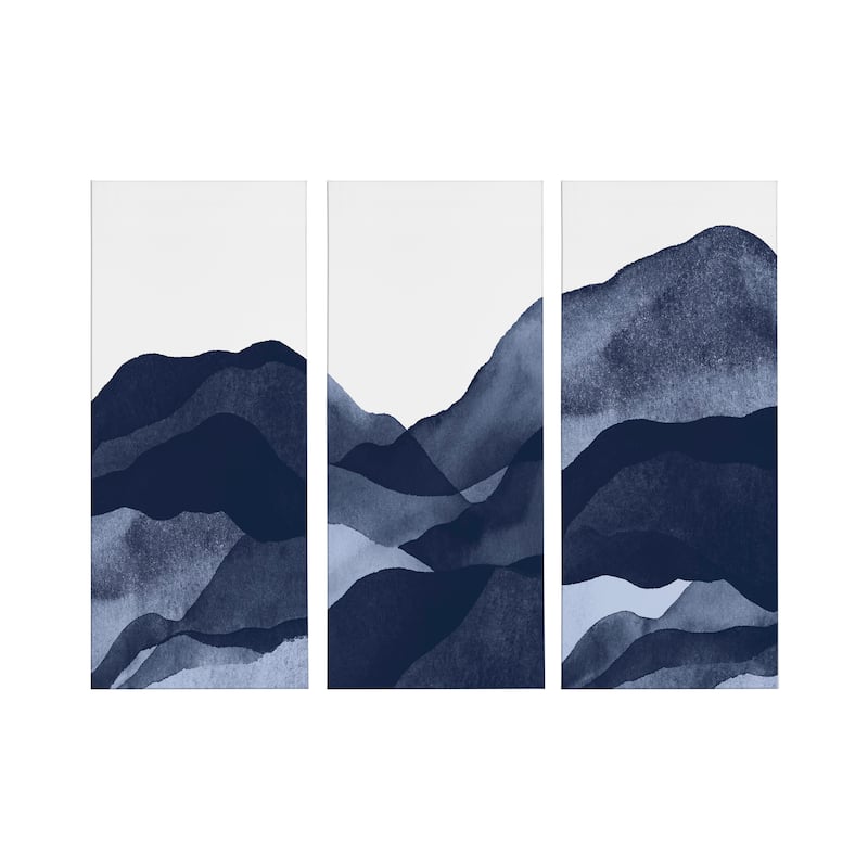 Kate and Laurel Mountain Range Canvas Wall Art Set by Amy Lighthall