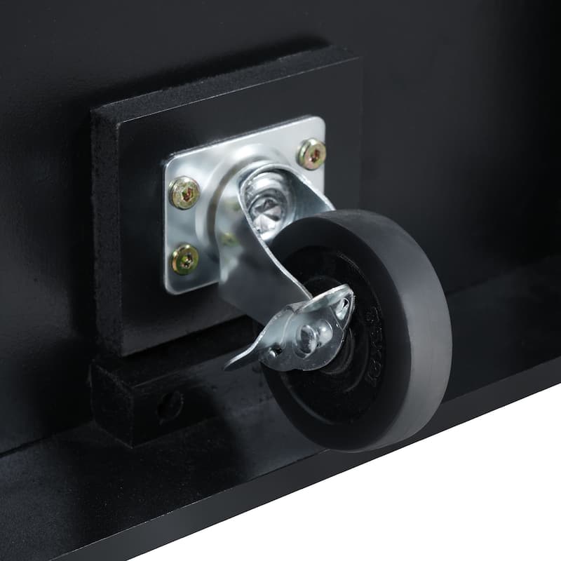 54.9" Kitchen Island with Drop Leaf, Power Outlet, Rolling Wheels, and Storage Racks - 54.9'' x 29.5'' x 36''