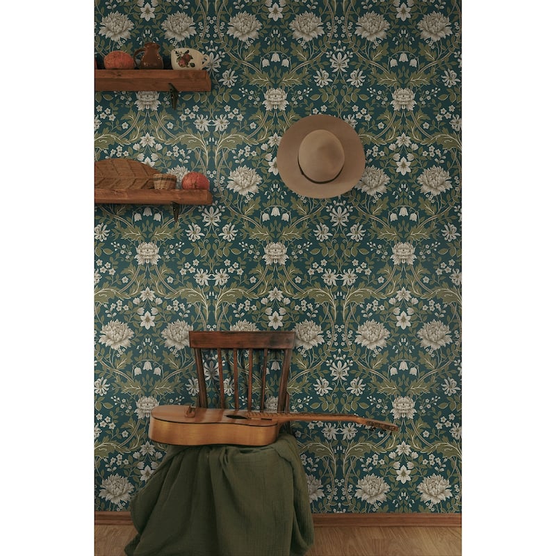 NextWall Honeysuckle Trail Peel and Stick Wallpaper