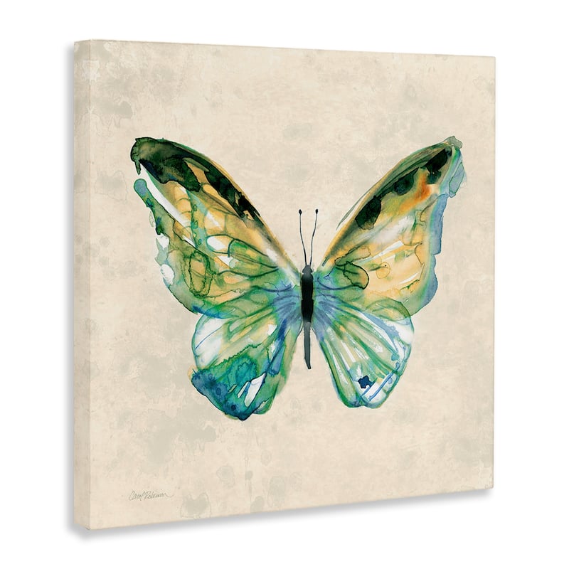 Stupell Watercolor Cottage Butterfly Canvas Wall Art Design By Carol Robinson