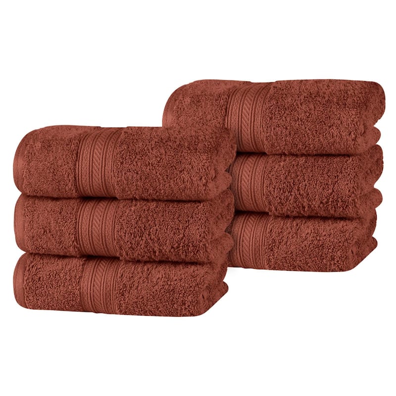 Superior Atlas Cotton Plush Absorbent Heavyweight Hand Towel Set of 6