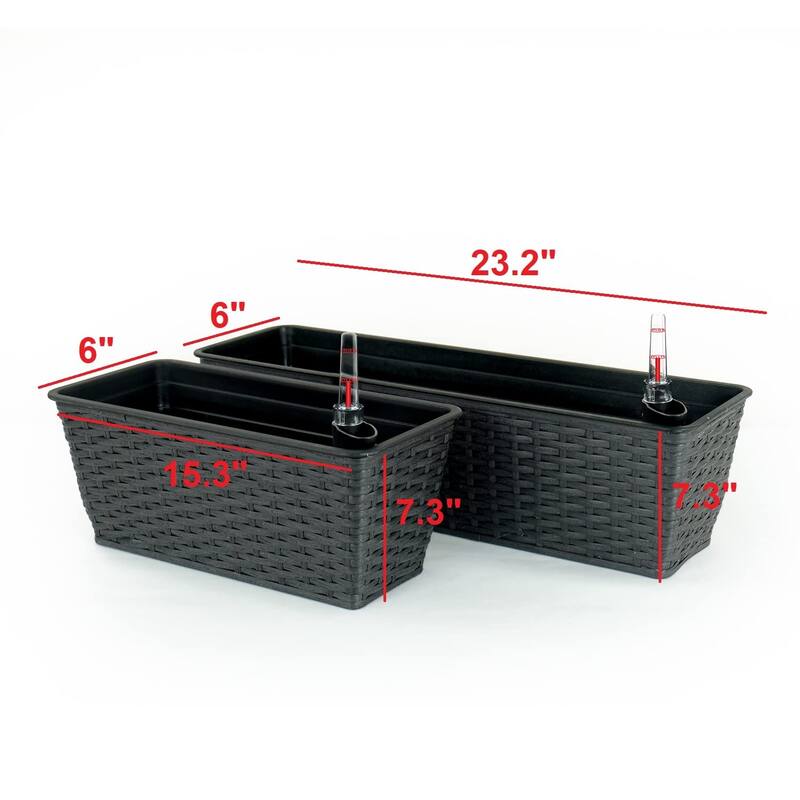 DTY Signature Rectangular Wicker Planters