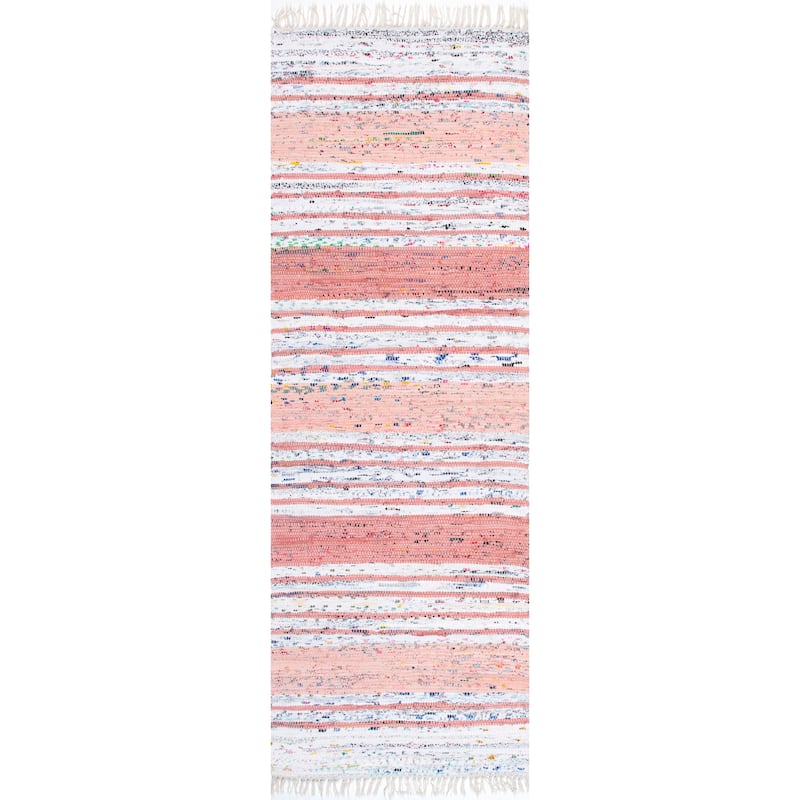 Nuloom Seraphina Mottled Stipe Cotton Tassel Area Rug