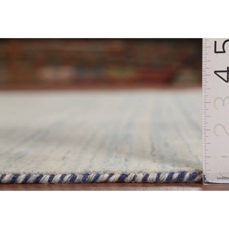 Striped Gabbeh Oriental Area Rug Handmade Wool Carpet - 6'10"x 9'9"