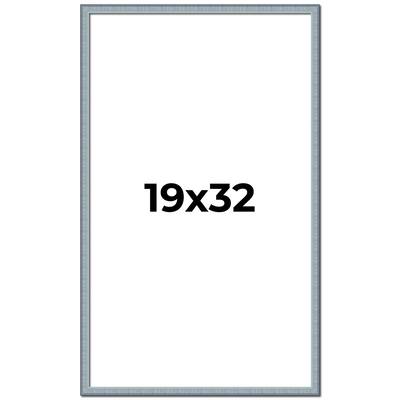 19x32 Frame Rustic Sky Blue Solid Wood Picture Frame | 0.75 Inch