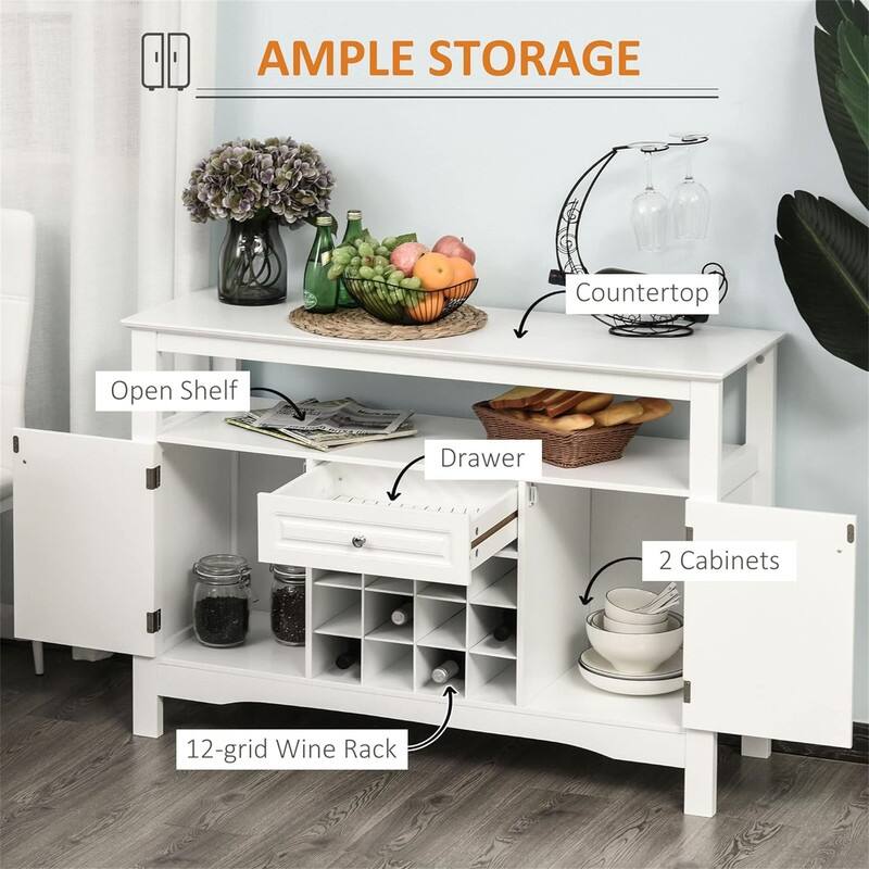 Coffee Bar Cabinet - 15.75"D x 45.75"W x 32.5"H