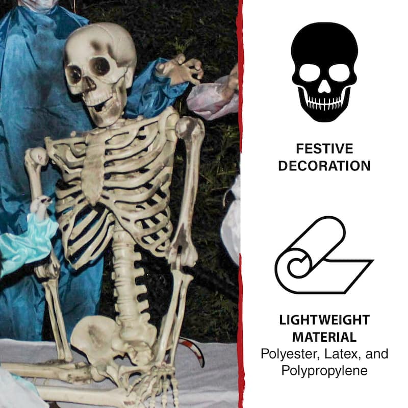 Haunted Hill Farm Igor the 5-ft. Poseable Skeleton, Indoor/Covered Outdoor Halloween Decoration