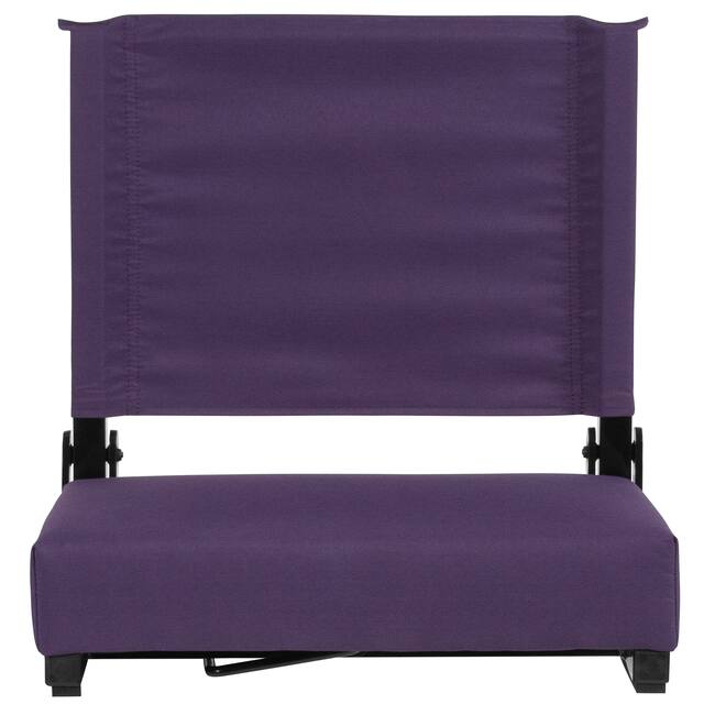 2 Pack 500 lb. Rated Lightweight Stadium Chair-Handle-Padded Seat
