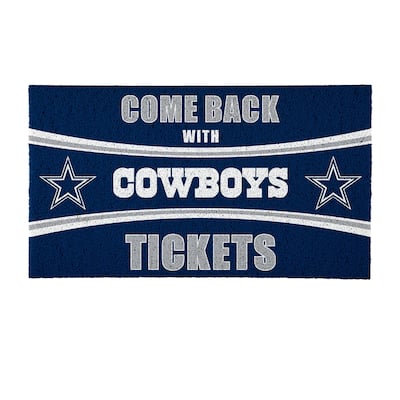 Dallas Cowboys 28 in. x 16 in. PVC "Come Back With Tickets" Trapper Door Mat