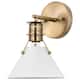 Option Matte White / Burnished Brass