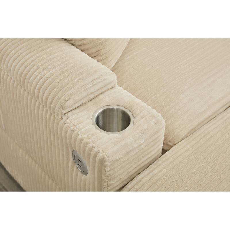 Combination Modular Convertible Sectional Sofa Bed Set,Armrest Storage,Stainless Steel Cup Holder,Usb,Deep Seat