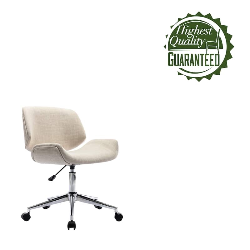 Porthos Home Orli Faux Leather or Fabric Mid-Century Office Chair