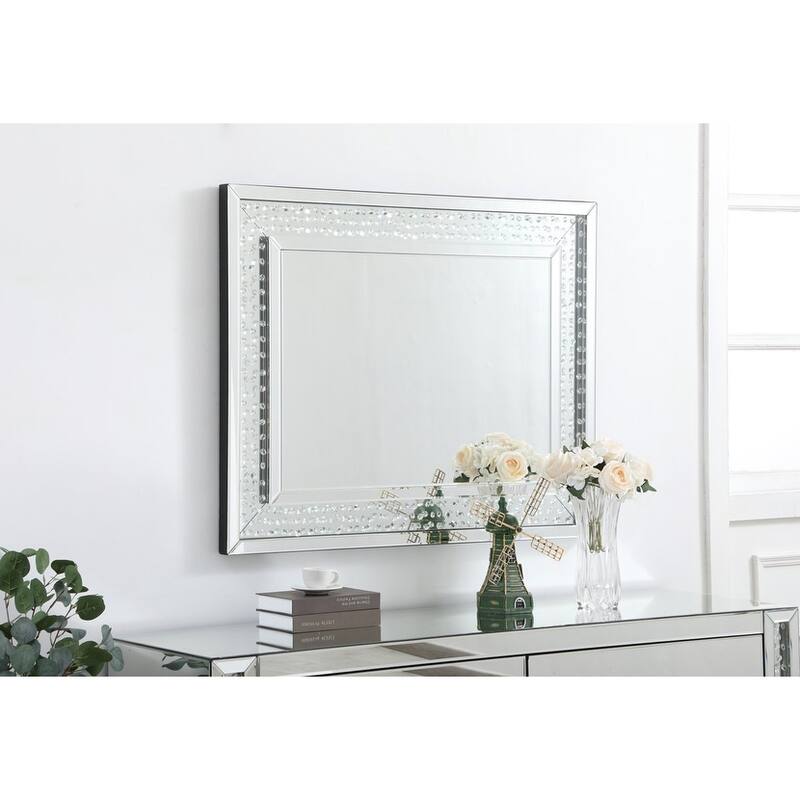 Samara Crystal Rectangle Mirror - Clear