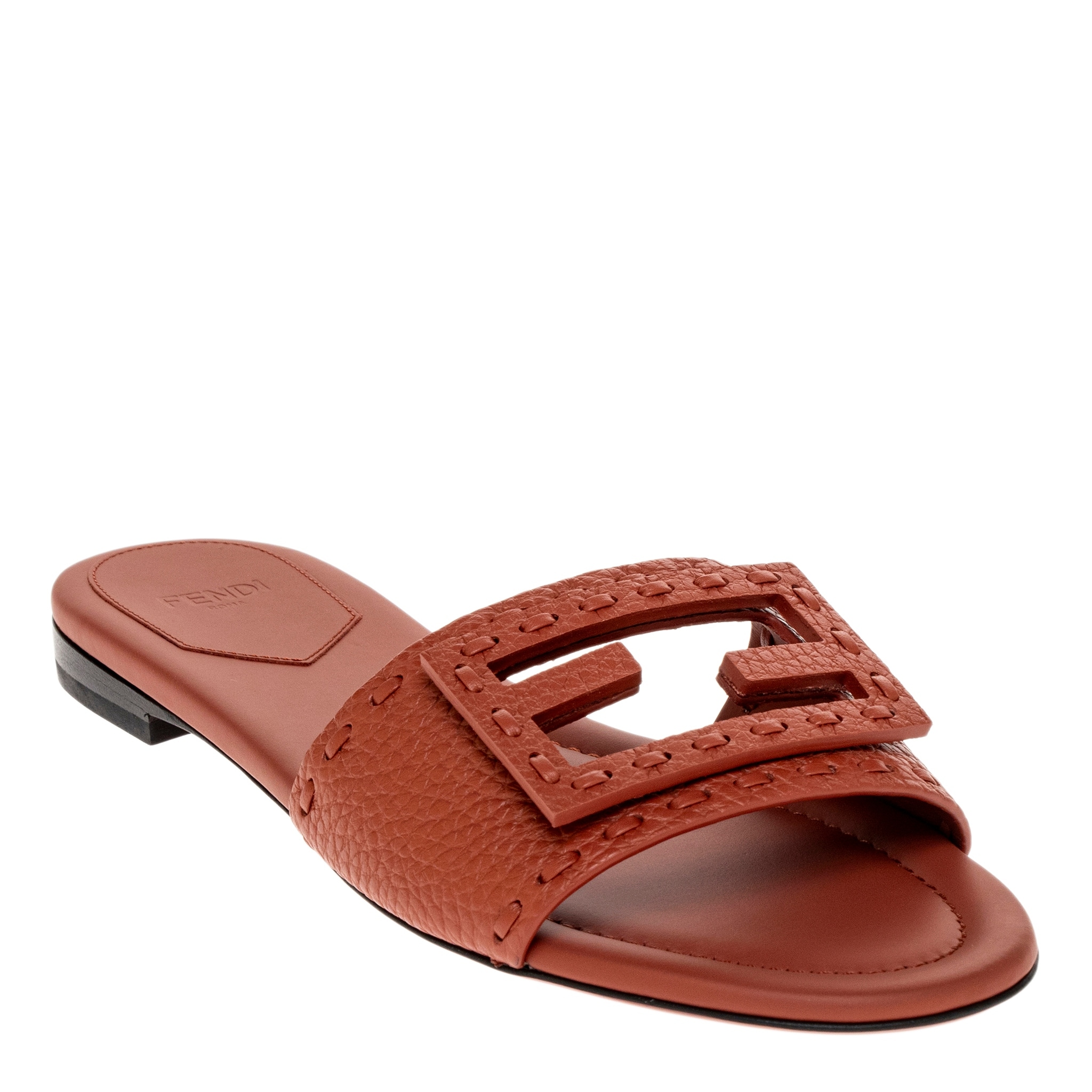 Fendi Baguette Slides - Sienna - Overstock - 42859972