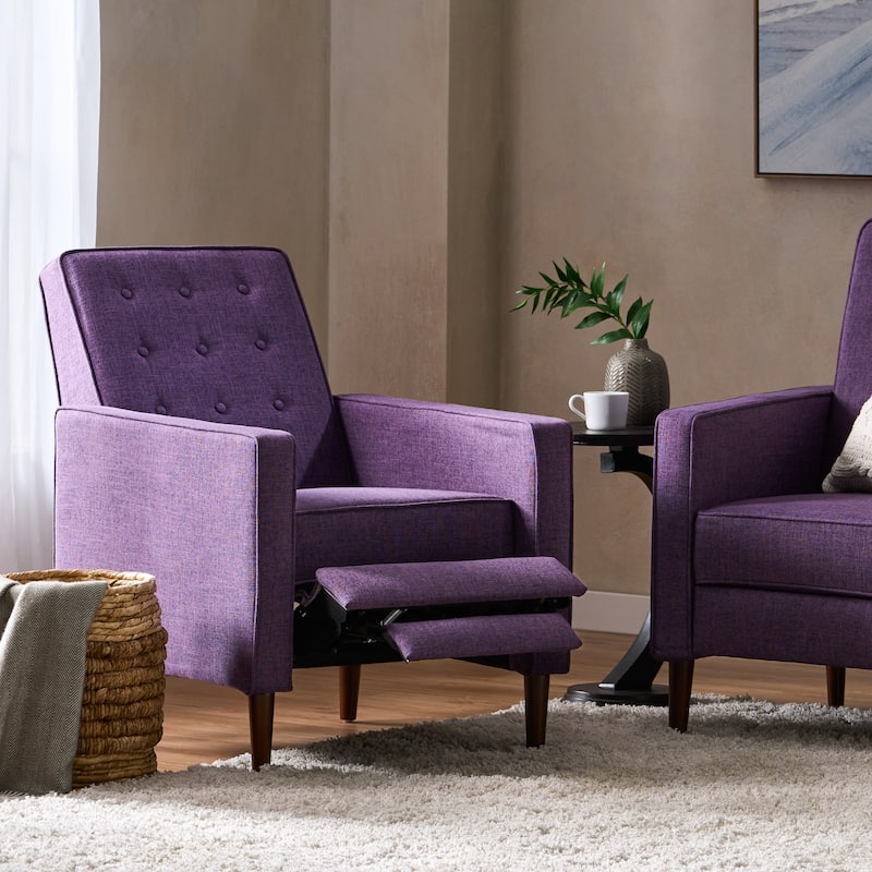 Home Theater Single Fabric Recliner, Living Room Chair Adjustable Sofa Chair with Thick Cushion Tufted Upholstered Accent Chair