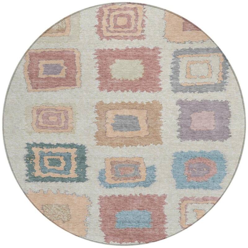 HomeRoots Geometric Transitional Rectangle Outdoor Rug