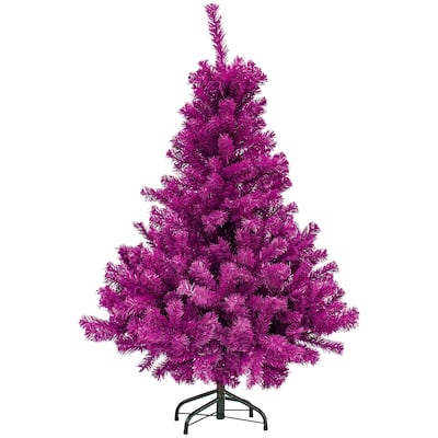 6' Boysenberry Purple Pine Artificial Christmas Tree Unlit