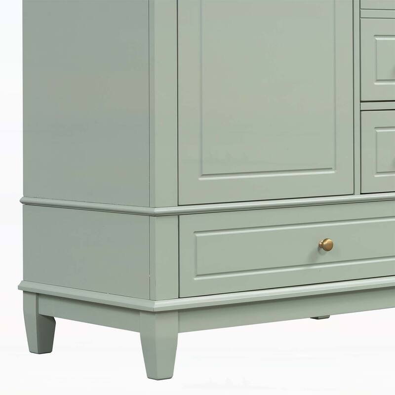 Bathroom Vanity Cabinet with Sink,One Door with Shelf and Three Drawers,Soft Close Door