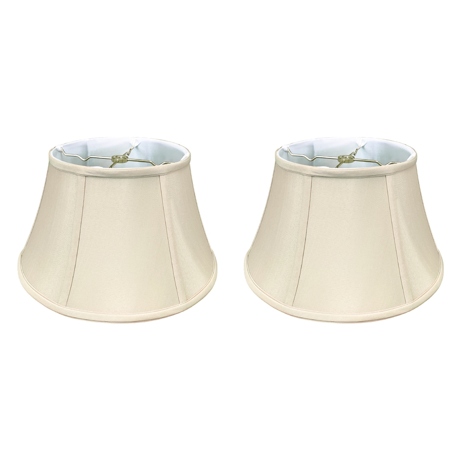 Royal Designs Shallow Drum Bell Billiotte Lamp Shade BS-711-19WH White 13 x 19 x 11.26