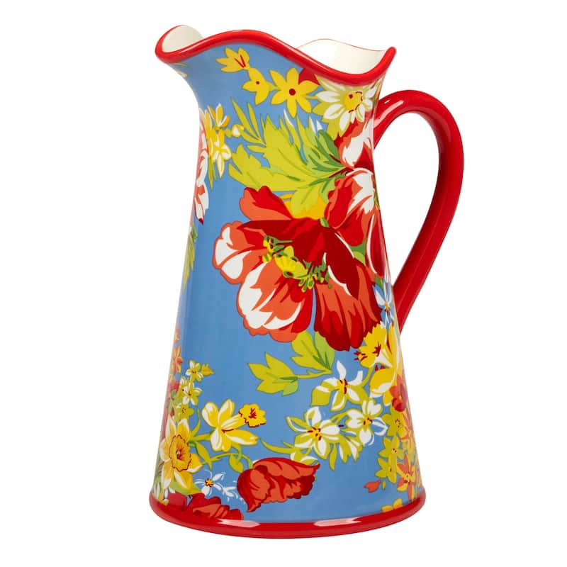 Certified International Blossom Pitcher - 8.5" x 6.5" x 11.25"