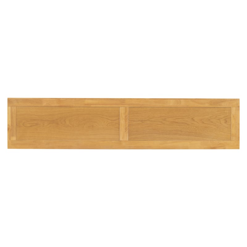 Solid Wood 63 Inches Console Table, Vintage Wood Grain Sofa Table, Narrow Entryway Table with Bottom Shelf and Vase-Leg Design