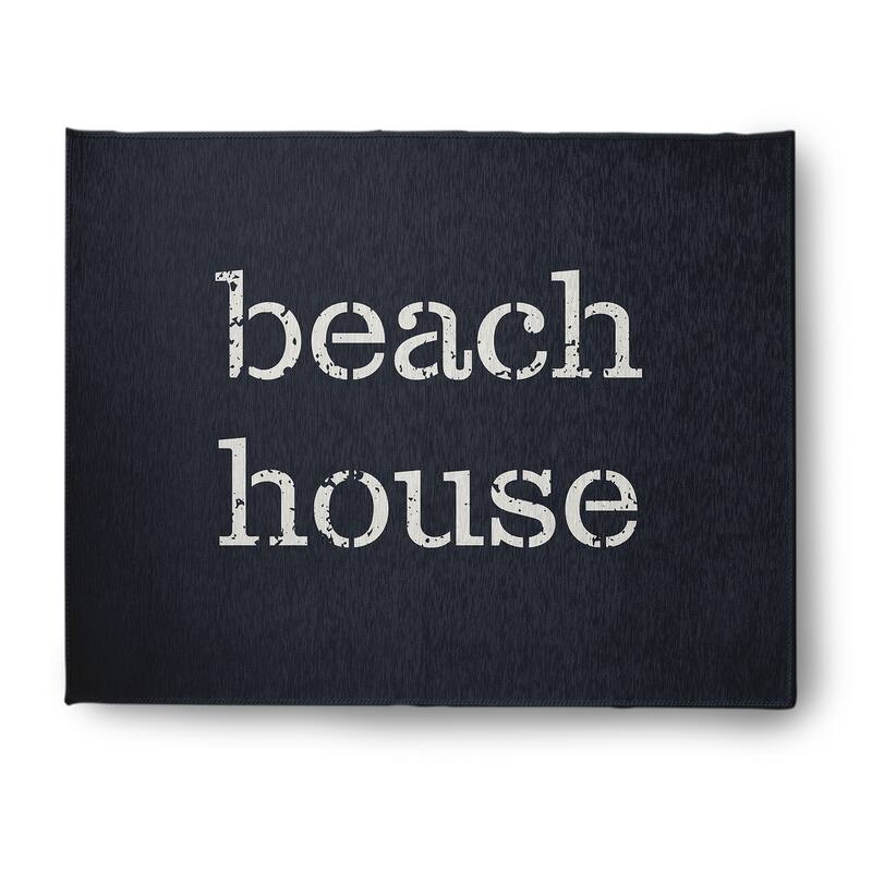 Beach House Nautical Indoor/Outdoor Rug - Shark Blue - 8' x 10'